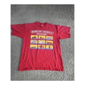 Vintage 90s Barnum Animal Crackers Shirt Mens Large Nabisco Promo Made in USA